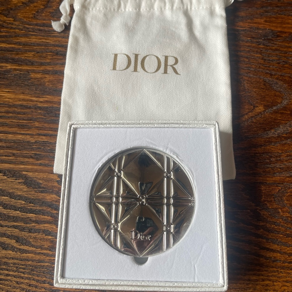 Dior Silver Geometric Compact